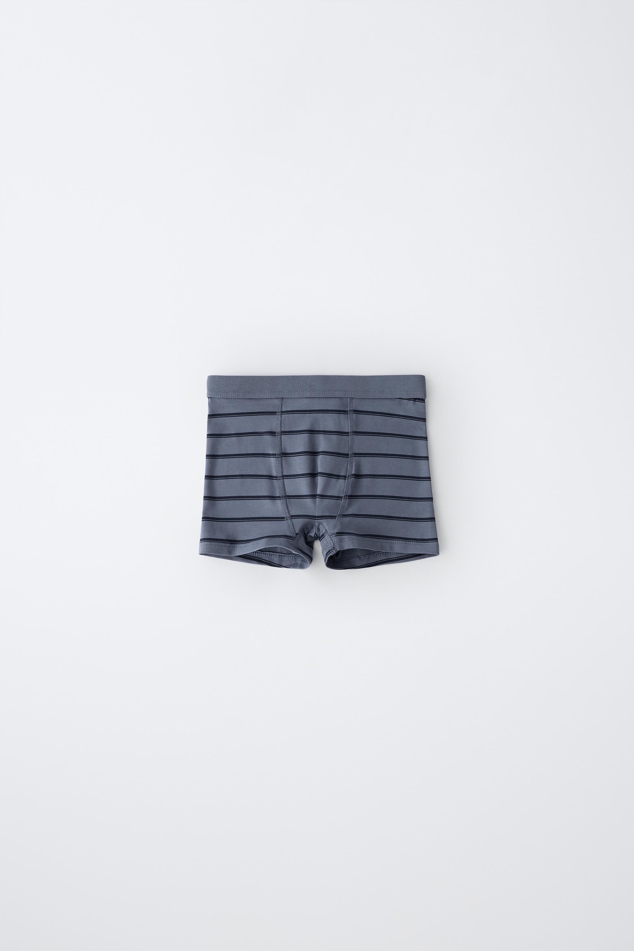 6-14 YEARS/ PACK OF FIVE STRIPED AND SOLID BOXERS